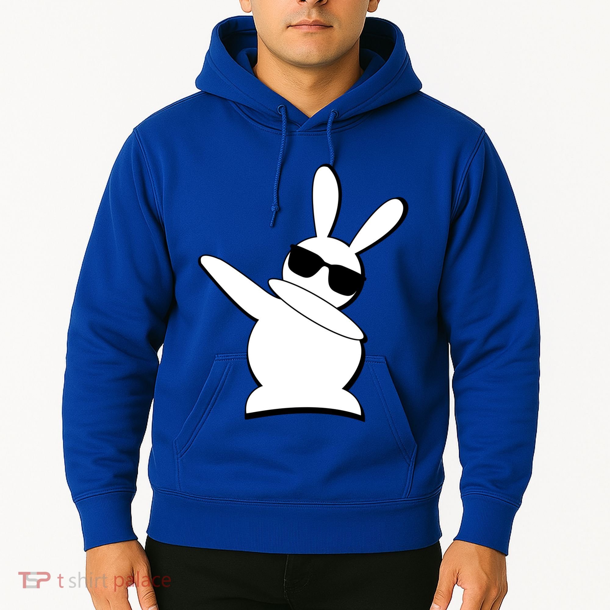 Dabbing Easter Bunny Waring Shades Hoodie