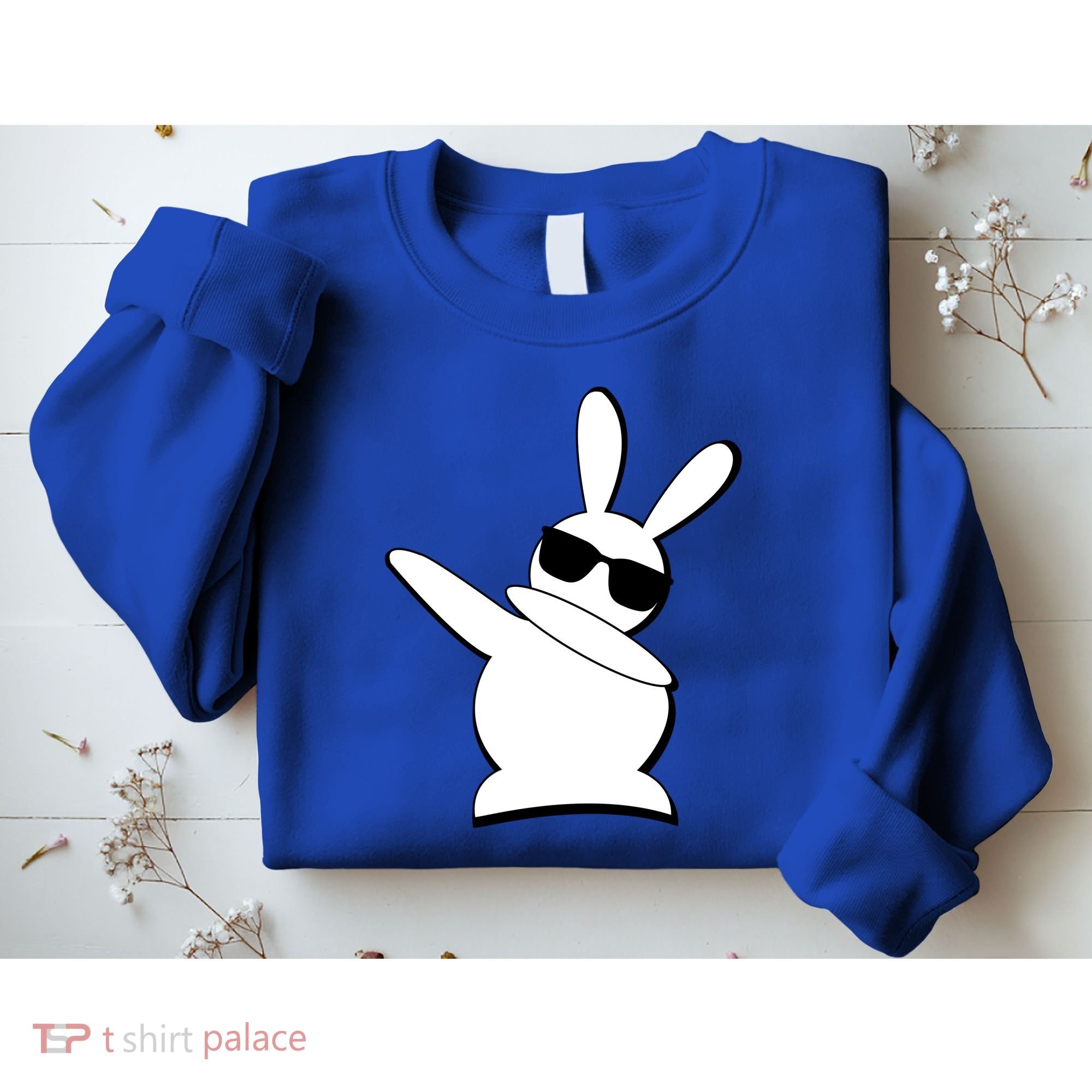 Dabbing Easter Bunny Waring Shades Sweatshirt