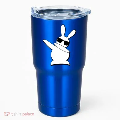 Dabbing Easter Bunny Waring Shades Tumbler