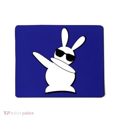 Dabbing Easter Bunny Waring Shades Mousepad