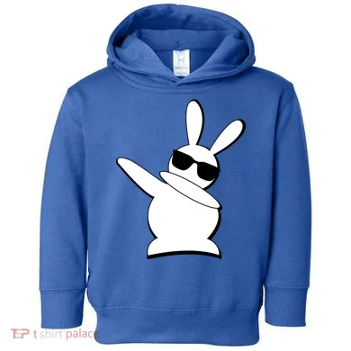 Dabbing Easter Bunny Waring Shades Toddler Hoodie