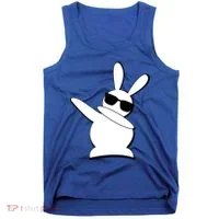 Dabbing Easter Bunny Waring Shades Tank Top thumb 0
