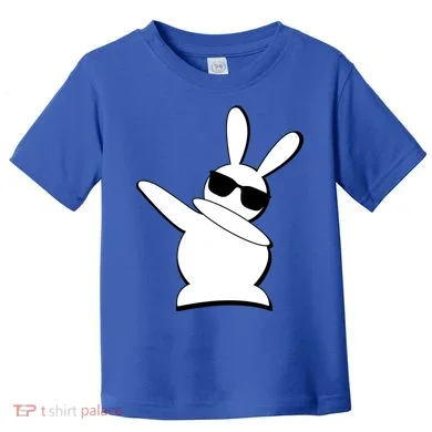 Dabbing Easter Bunny Waring Shades Toddler T-Shirt
