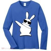 Dabbing Easter Bunny Waring Shades Women's Long Sleeve Shirt thumb 0