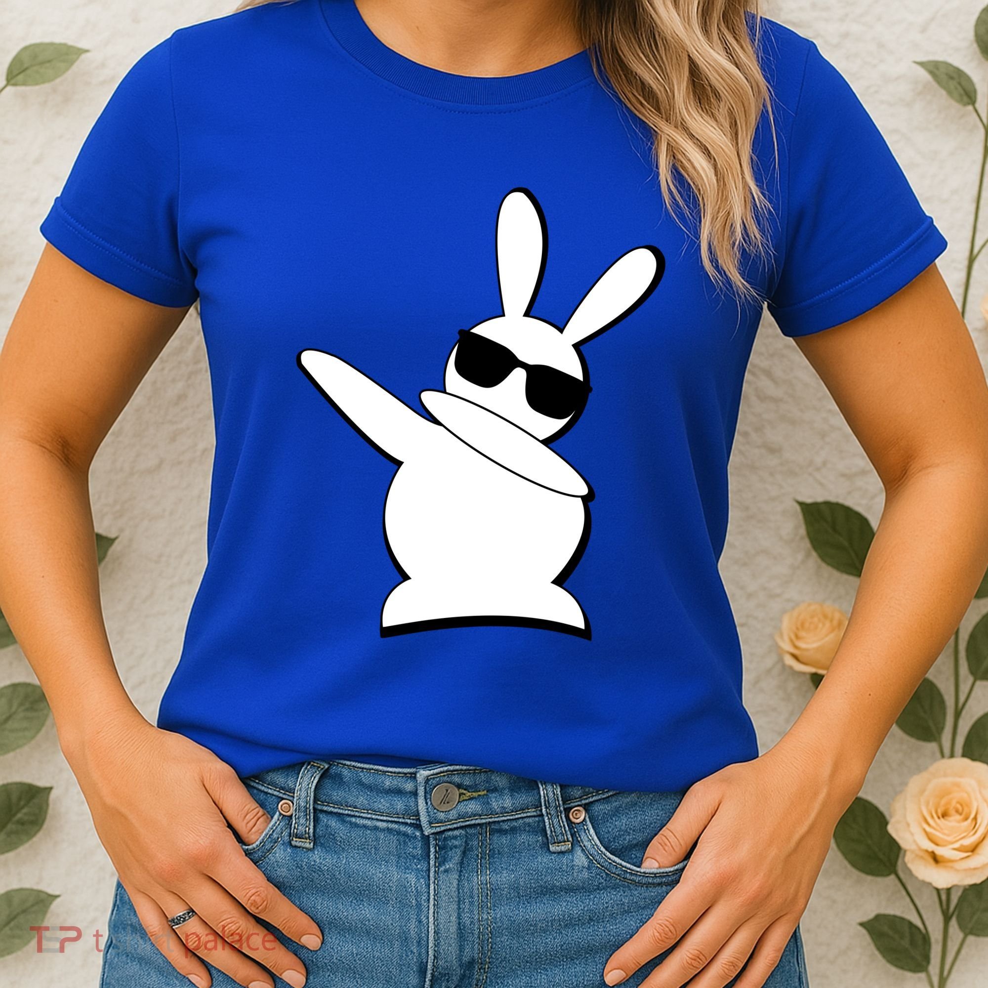 Dabbing Easter Bunny Waring Shades Women's T-Shirt