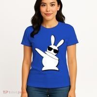 Dabbing Easter Bunny Waring Shades Women's T-Shirt thumb 4
