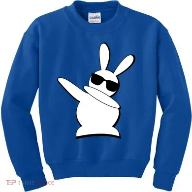 Dabbing Easter Bunny Waring Shades Kids Sweatshirt
