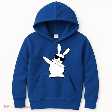 Dabbing Easter Bunny Waring Shades Kids Hoodie