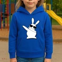 Dabbing Easter Bunny Waring Shades Kids Hoodie thumb 3