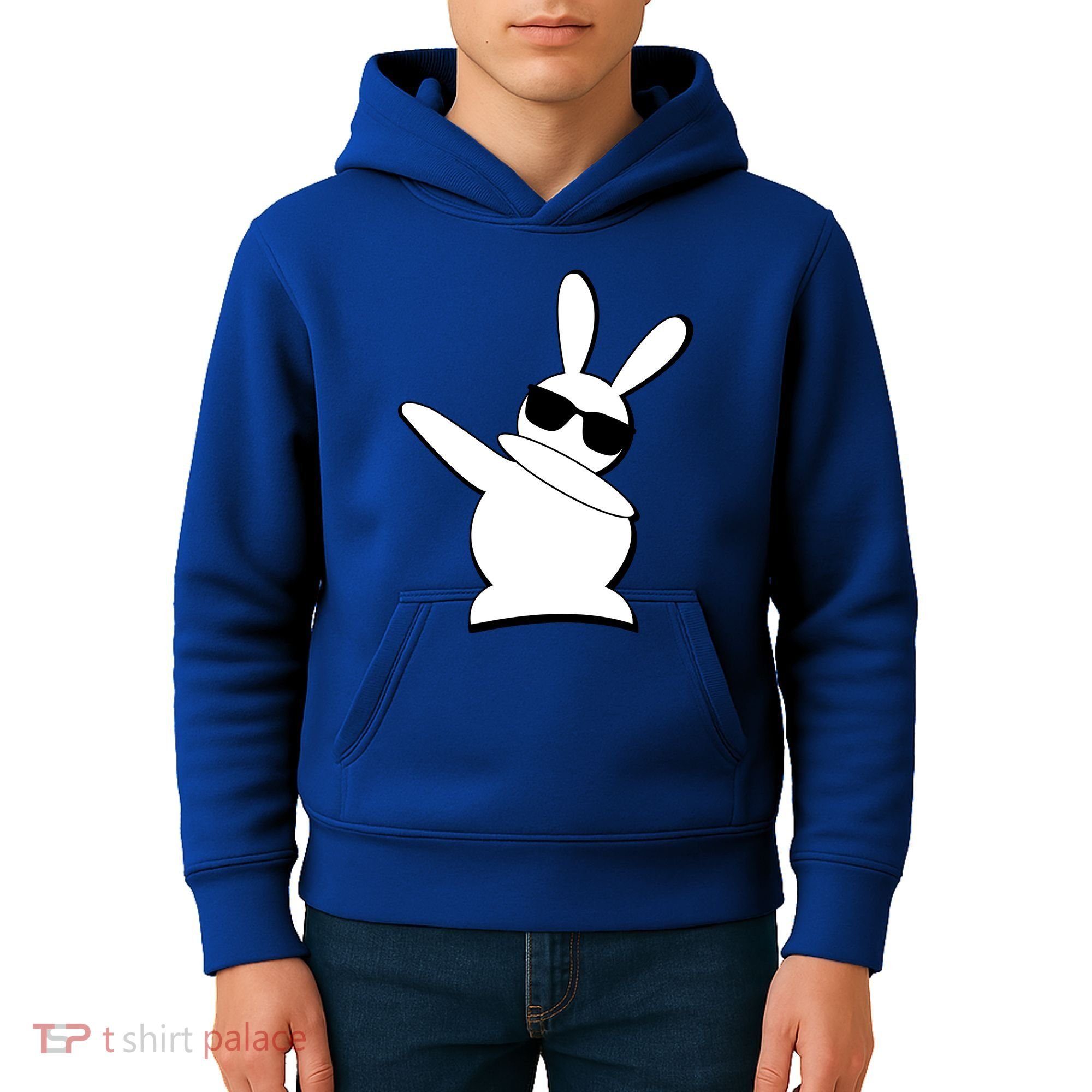 Dabbing Easter Bunny Waring Shades Kids Hoodie
