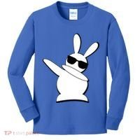 Dabbing Easter Bunny Waring Shades Kids Long Sleeve Shirt thumb 0