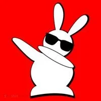 Dabbing Easter Bunny Waring Shades Santa Hat thumb 1