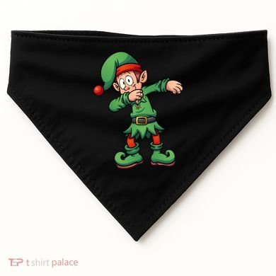 Dabbing Elf Christmas Santa Hat USA-Made Doggie Bandana