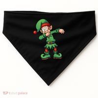 Dabbing Elf Christmas Santa Hat USA-Made Doggie Bandana thumb 0