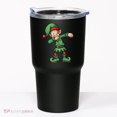 Dabbing Elf Christmas Santa Hat Tumbler