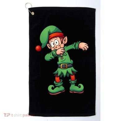 Dabbing Elf Christmas Santa Hat Golf Towel