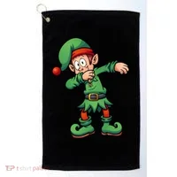 Dabbing Elf Christmas Santa Hat Golf Towel thumb 0