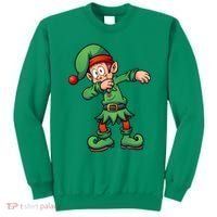 Dabbing Elf Christmas Santa Hat Sweatshirt thumb 0