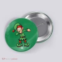 Dabbing Elf Christmas Santa Hat Button thumb 0