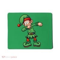 Dabbing Elf Christmas Santa Hat Mousepad thumb 0