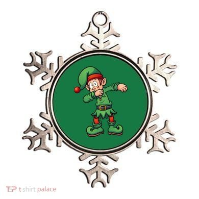 Dabbing Elf Christmas Santa Hat Ornament