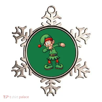 Dabbing Elf Christmas Santa Hat Ornament