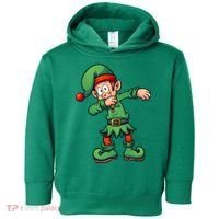 Dabbing Elf Christmas Santa Hat Toddler Hoodie thumb 0