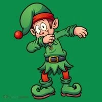 Dabbing Elf Christmas Santa Hat Toddler Hoodie thumb 2