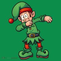 Dabbing Elf Christmas Santa Hat Toddler T-Shirt thumb 4