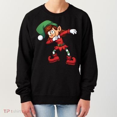 Dabbing Elf Cute Funny Christmas Women's Sweatshirt