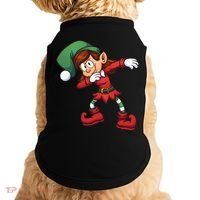 Dabbing Elf Cute Funny Christmas Doggie Tank thumb 0