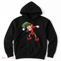 Dabbing Elf Cute Funny Christmas Hoodie thumb 0