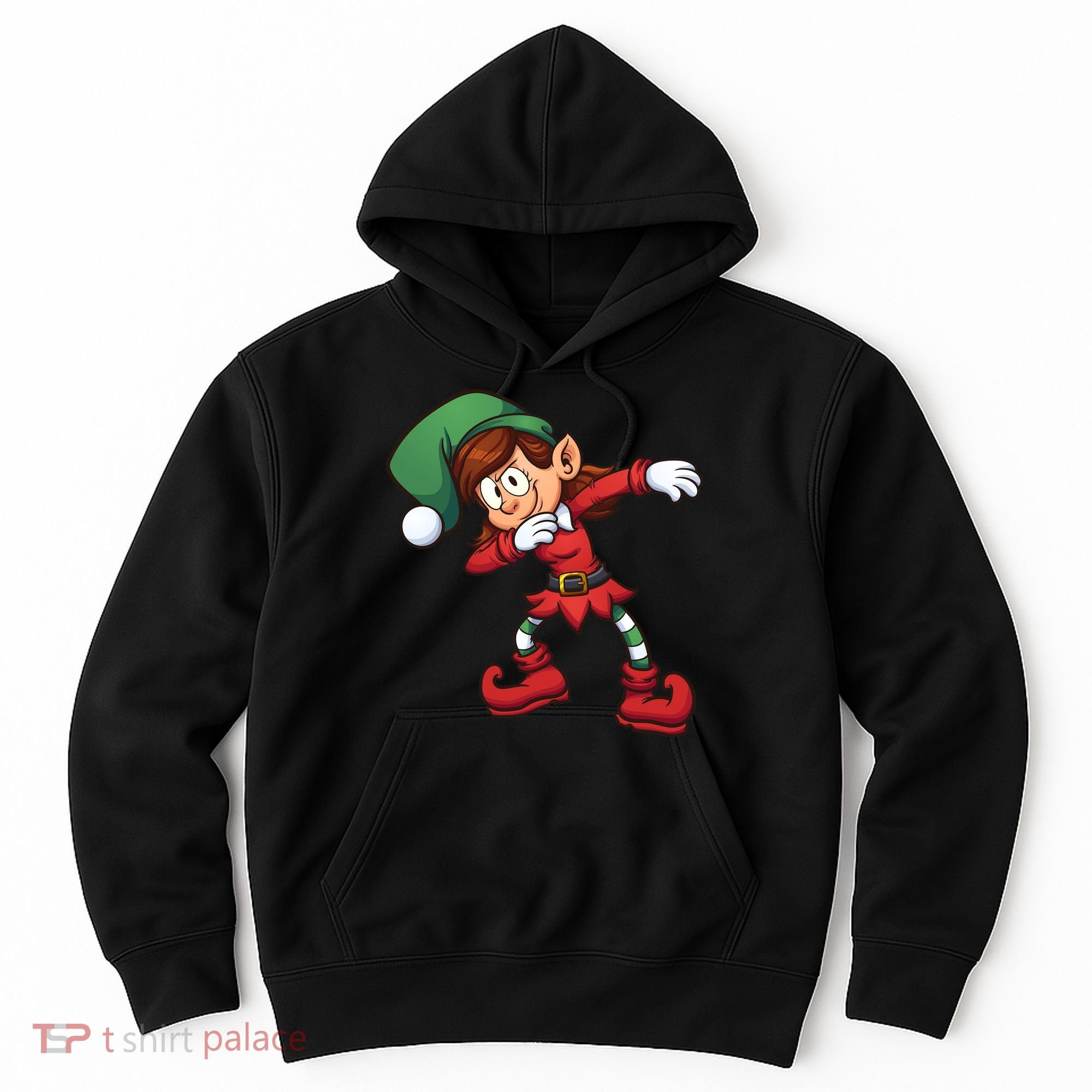 Dabbing Elf Cute Funny Christmas Hoodie