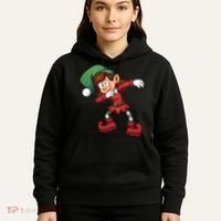 Dabbing Elf Cute Funny Christmas Hoodie thumb 5
