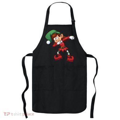 Dabbing Elf Cute Funny Christmas Apron