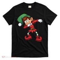 Dabbing Elf Cute Funny Christmas T-Shirt thumb 0