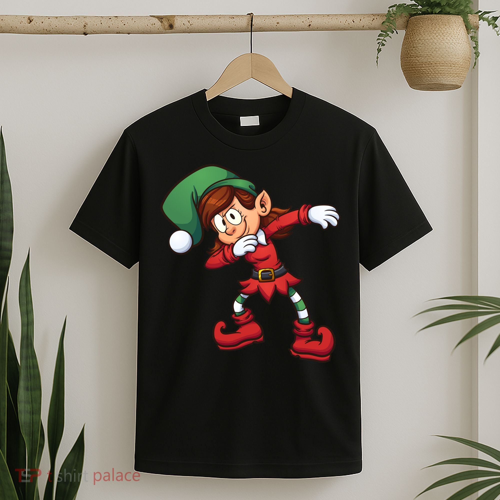 Dabbing Elf Cute Funny Christmas T-Shirt