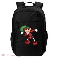 Dabbing Elf Cute Funny Christmas Backpack thumb 0