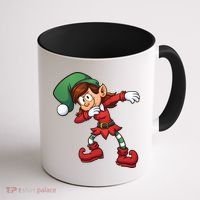 Dabbing Elf Cute Funny Christmas Coffee Mug thumb 1