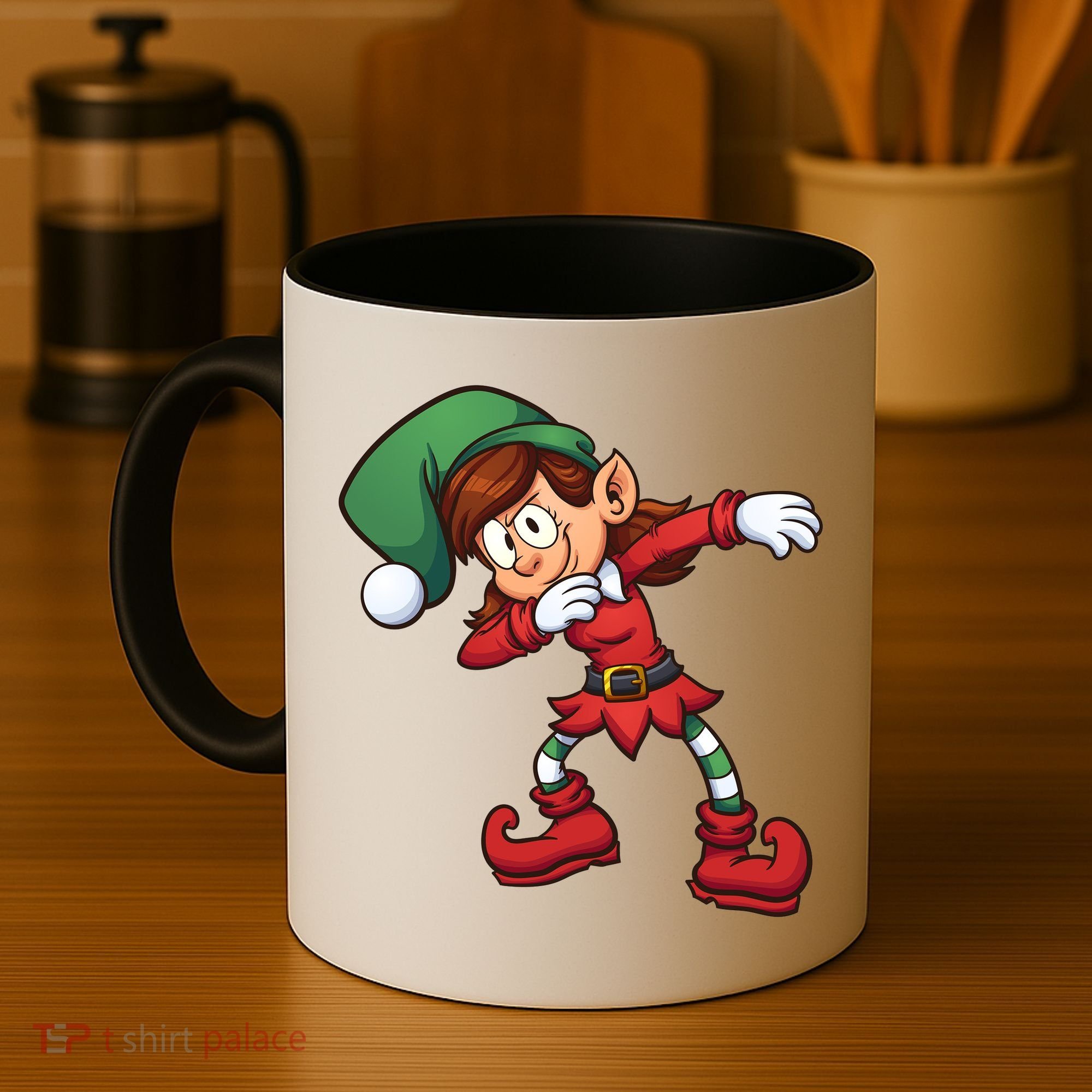 Dabbing Elf Cute Funny Christmas Coffee Mug