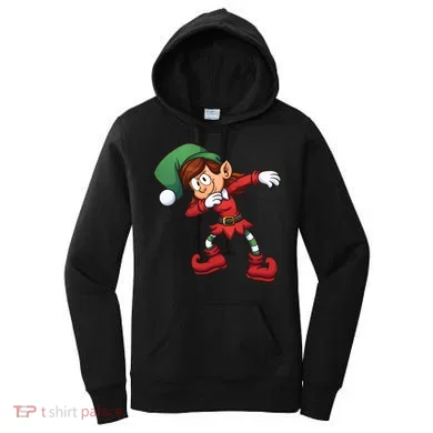 Dabbing Elf Cute Funny Christmas Women's Hoodie