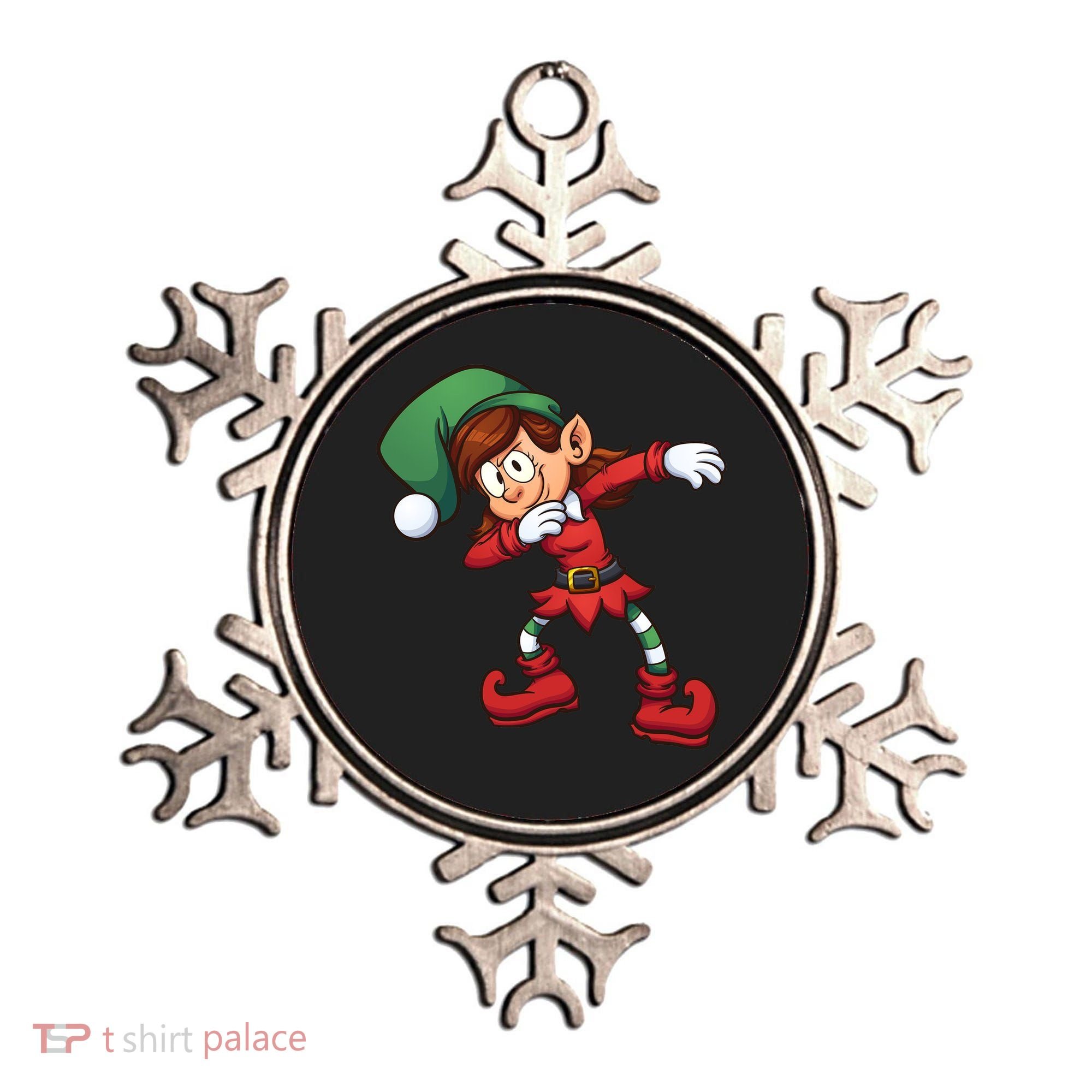 Dabbing Elf Cute Funny Christmas Ornament