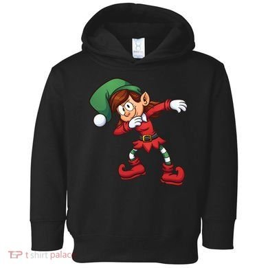 Dabbing Elf Cute Funny Christmas Toddler Hoodie