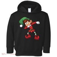Dabbing Elf Cute Funny Christmas Toddler Hoodie thumb 0