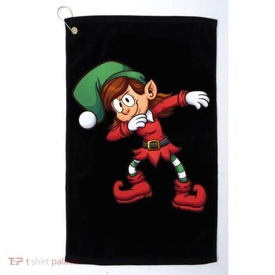 Dabbing Elf Cute Funny Christmas Golf Towel