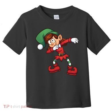 Dabbing Elf Cute Funny Christmas Toddler T-Shirt