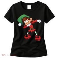 Dabbing Elf Cute Funny Christmas Women's T-Shirt thumb 0