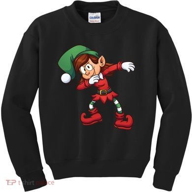 Dabbing Elf Cute Funny Christmas Kids Sweatshirt