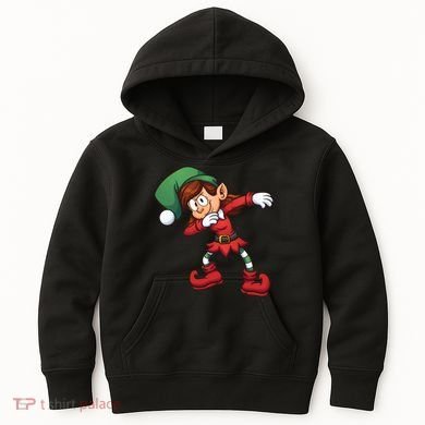 Dabbing Elf Cute Funny Christmas Kids Hoodie