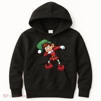 Dabbing Elf Cute Funny Christmas Kids Hoodie thumb 0